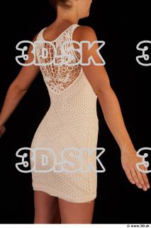 Upper body white dress of Little Caprice 0008